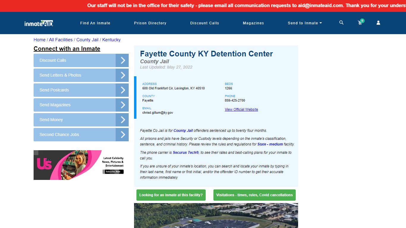 Fayette County KY Detention Center - Inmate Locator ...